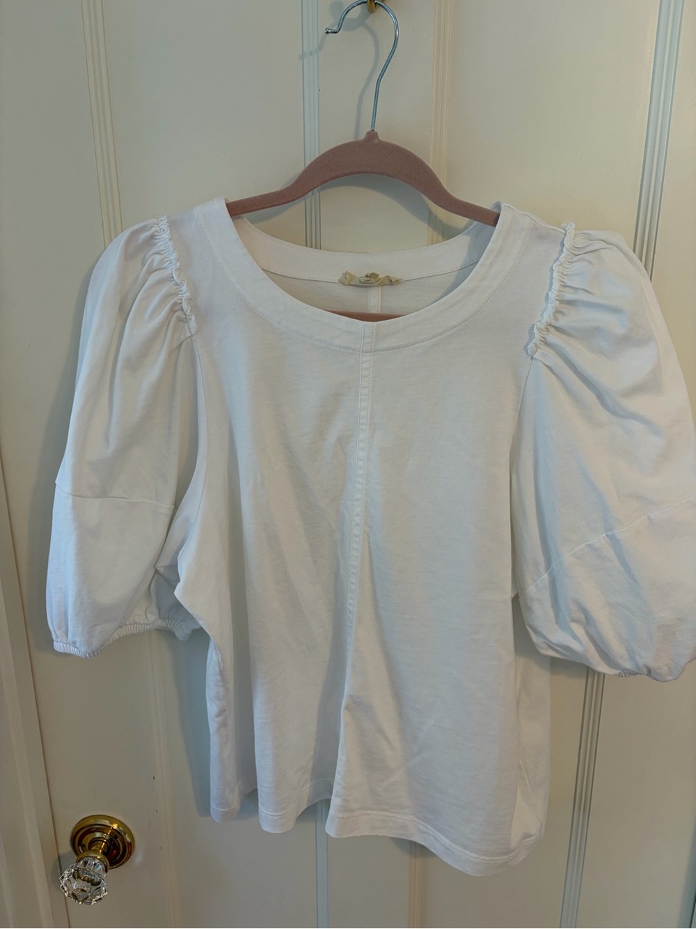 Madewell White Puff-Sleeve Cotton Top - Women